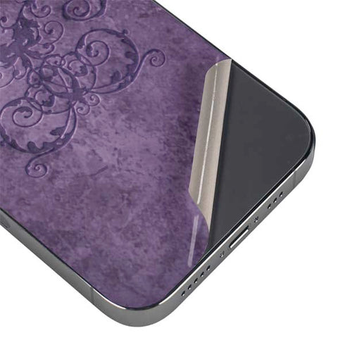 Brigid Ashwood Purple Damask Butterfly iPhone 14 Pro Skin